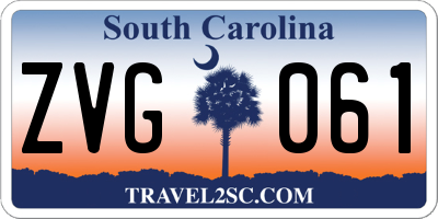 SC license plate ZVG061