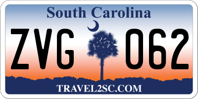 SC license plate ZVG062