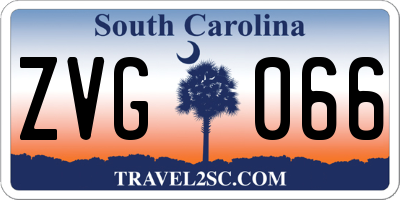 SC license plate ZVG066