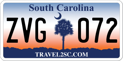 SC license plate ZVG072