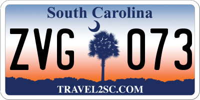 SC license plate ZVG073
