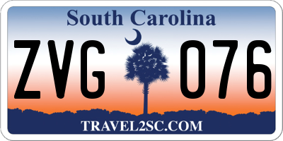SC license plate ZVG076
