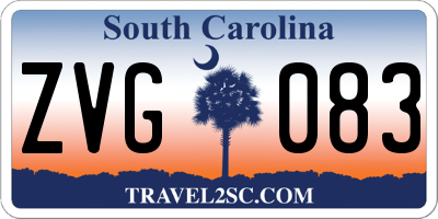 SC license plate ZVG083