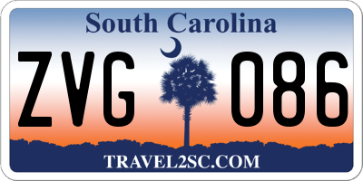 SC license plate ZVG086