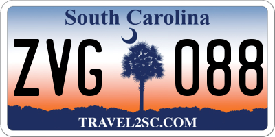 SC license plate ZVG088