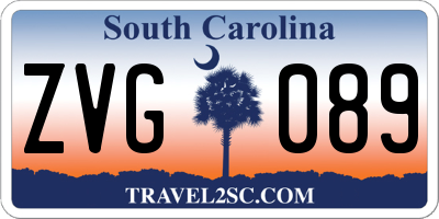 SC license plate ZVG089
