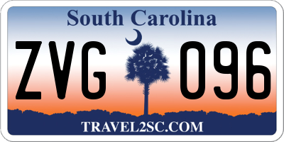 SC license plate ZVG096