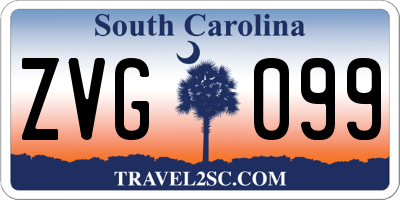 SC license plate ZVG099