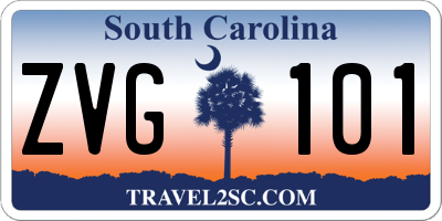 SC license plate ZVG101