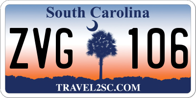 SC license plate ZVG106