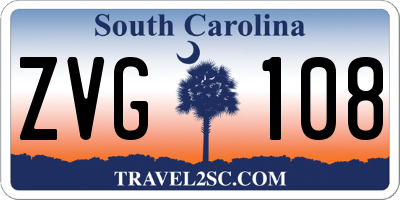 SC license plate ZVG108