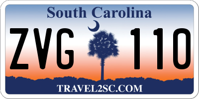 SC license plate ZVG110