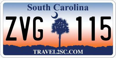 SC license plate ZVG115