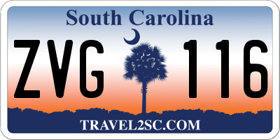SC license plate ZVG116