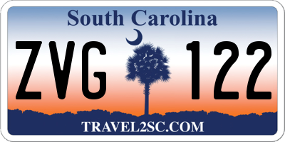 SC license plate ZVG122