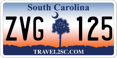 SC license plate ZVG125