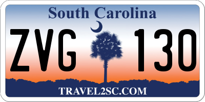 SC license plate ZVG130