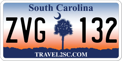 SC license plate ZVG132