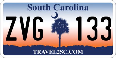 SC license plate ZVG133