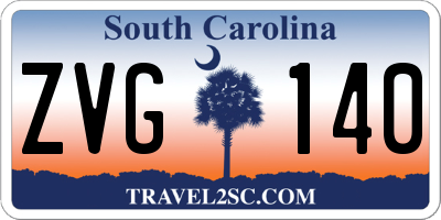 SC license plate ZVG140