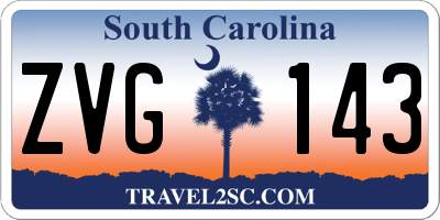 SC license plate ZVG143