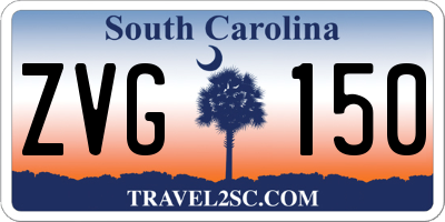 SC license plate ZVG150