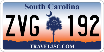 SC license plate ZVG192
