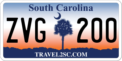 SC license plate ZVG200