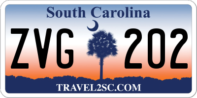 SC license plate ZVG202