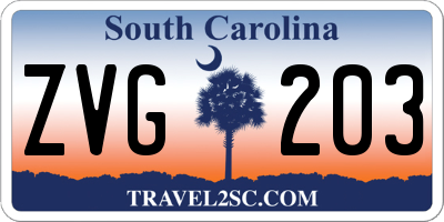 SC license plate ZVG203