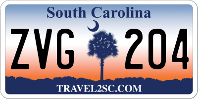 SC license plate ZVG204