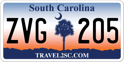 SC license plate ZVG205