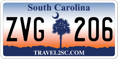 SC license plate ZVG206