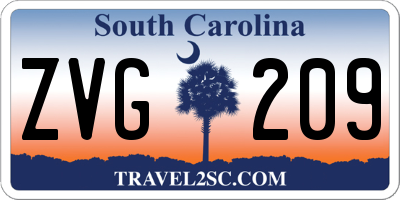 SC license plate ZVG209