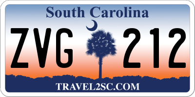 SC license plate ZVG212