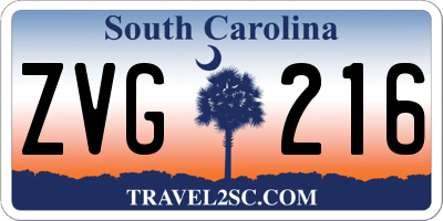 SC license plate ZVG216