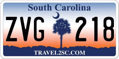 SC license plate ZVG218