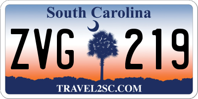 SC license plate ZVG219