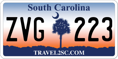 SC license plate ZVG223