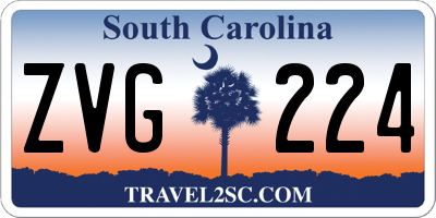 SC license plate ZVG224