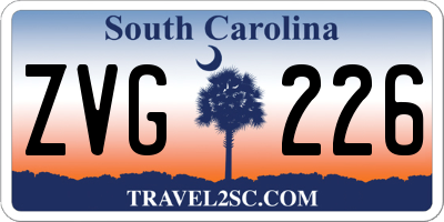 SC license plate ZVG226