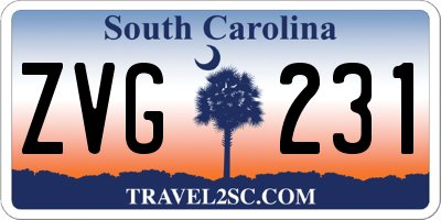 SC license plate ZVG231