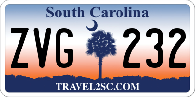 SC license plate ZVG232