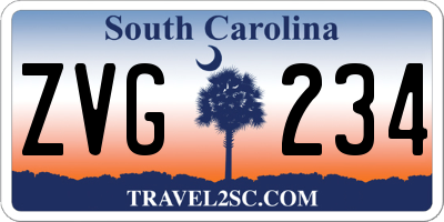 SC license plate ZVG234