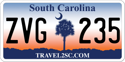 SC license plate ZVG235