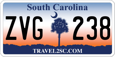 SC license plate ZVG238