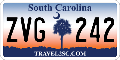 SC license plate ZVG242