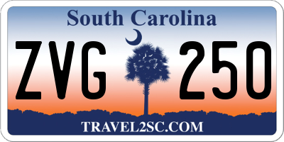 SC license plate ZVG250