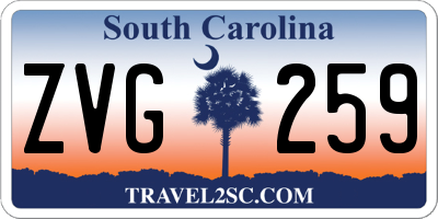 SC license plate ZVG259