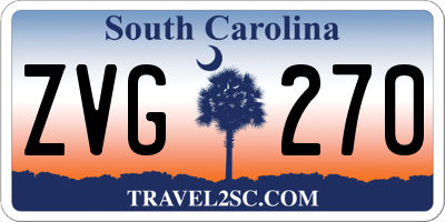 SC license plate ZVG270